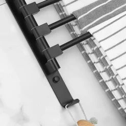 Towel Bar Robe Hook Bathroom Shelf Foldable Multilayer New Design Contemporary Modern Aluminum Metal 1PC - Bathroom 4-towel bar Wall Mounted