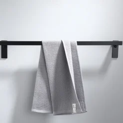 Towel Bar Wall Mounted 60cm Aluminum Towel Holder for Bathroom Aluminum Bathroom Hardware Single/Double Type Towel Rack(Silver/Black/Grey)