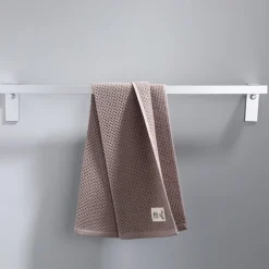 Towel Bar Wall Mounted 60cm Aluminum Towel Holder for Bathroom Aluminum Bathroom Hardware Single/Double Type Towel Rack(Silver/Black/Grey)