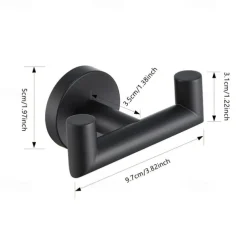 Towel Hooks Stainless Steel Wall Mounted for Bathrooms Kitchen Coat Hook, Heavy Duty Double Towels Holder Hooks for Hanging Towels, Coats, Sponges, Clothes,