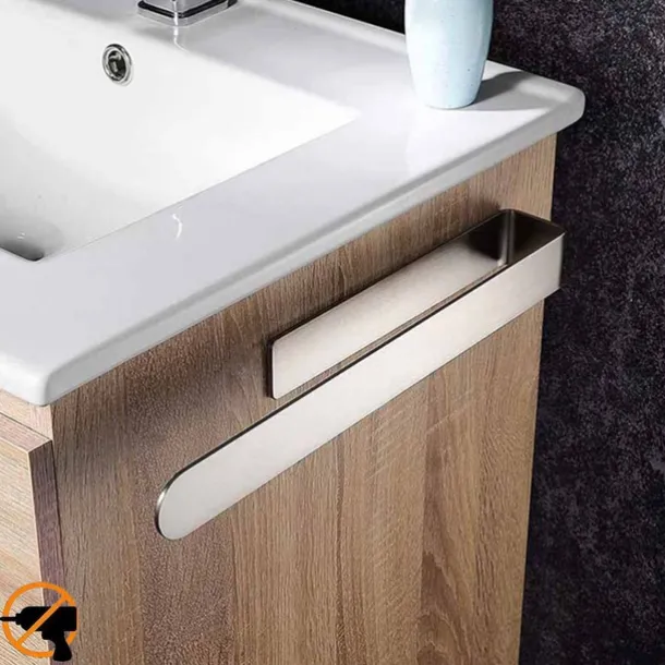 Towel Rack Self Adhesive 304 Stainless Steel Bathroom Toilet Towel Rack Kitchen Self-adhesive Towel Ring Hardware Rack