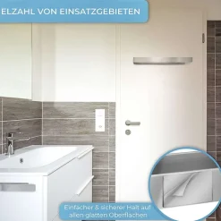 Towel Rack Self Adhesive 304 Stainless Steel Bathroom Toilet Towel Rack Kitchen Self-adhesive Towel Ring Hardware Rack