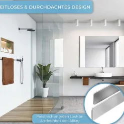 Towel Rack Self Adhesive 304 Stainless Steel Bathroom Toilet Towel Rack Kitchen Self-adhesive Towel Ring Hardware Rack