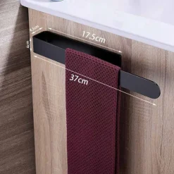 Towel Rack Self Adhesive 304 Stainless Steel Bathroom Toilet Towel Rack Kitchen Self-adhesive Towel Ring Hardware Rack