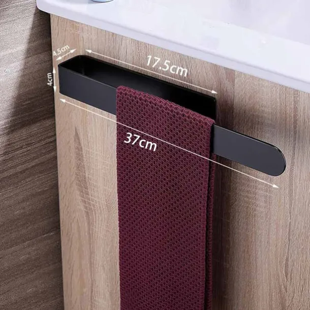 Towel Rack Self Adhesive 304 Stainless Steel Bathroom Toilet Towel Rack Kitchen Self-adhesive Towel Ring Hardware Rack