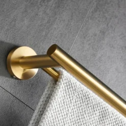 Towel Rack Wall Mounted Stainless Steel Towel Bar 2-tier Towel Rail (Golden/Chrome/Black/Brushed Nickel)