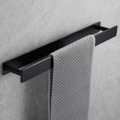 Towel Racks for Bathroom,Self-Adhesive Towel Bar Wall Mounted SUS304 Stainless Steel No Drill Towel Holders for Toilet Bathroom,Kitchen(Black/Chrome/Brushed Nickel)40cm