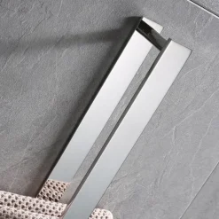 Towel Racks for Bathroom,Self-Adhesive Towel Bar Wall Mounted SUS304 Stainless Steel No Drill Towel Holders for Toilet Bathroom,Kitchen(Black/Chrome/Brushed Nickel)40cm