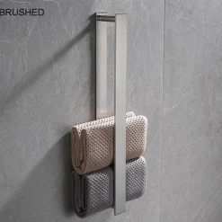 Towel Racks for Bathroom,Self-Adhesive Towel Bar Wall Mounted SUS304 Stainless Steel No Drill Towel Holders for Toilet Bathroom,Kitchen(Black/Chrome/Brushed Nickel)40cm