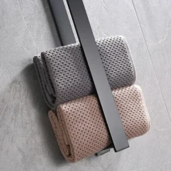 Towel Racks for Bathroom,Self-Adhesive Towel Bar Wall Mounted SUS304 Stainless Steel No Drill Towel Holders for Toilet Bathroom,Kitchen(Black/Chrome/Brushed Nickel)40cm