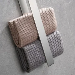 Towel Racks for Bathroom,Self-Adhesive Towel Bar Wall Mounted SUS304 Stainless Steel No Drill Towel Holders for Toilet Bathroom,Kitchen(Black/Chrome/Brushed Nickel)40cm