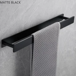 Towel Racks for Bathroom,Self-Adhesive Towel Bar Wall Mounted SUS304 Stainless Steel No Drill Towel Holders for Toilet Bathroom,Kitchen(Black/Chrome/Brushed Nickel)40cm