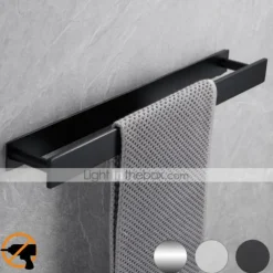 Towel Racks for Bathroom,Self-Adhesive Towel Bar Wall Mounted SUS304 Stainless Steel No Drill Towel Holders for Toilet Bathroom,Kitchen(Black/Chrome/Brushed Nickel)40cm
