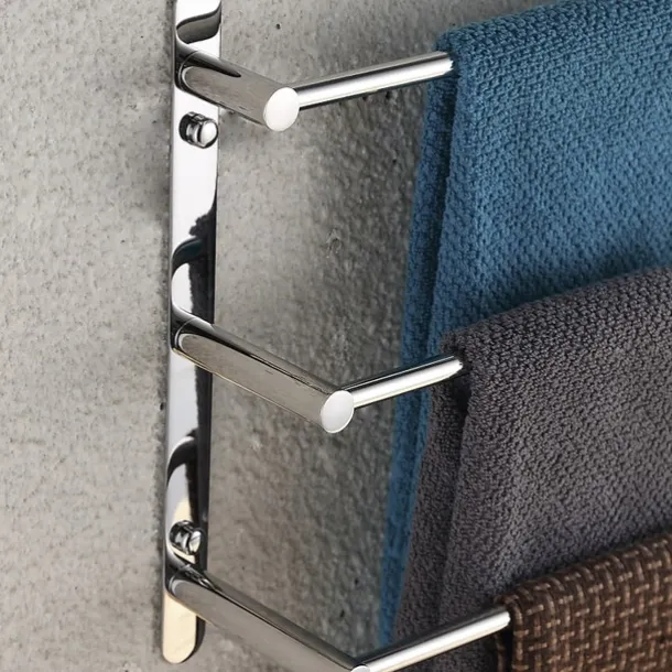Towel Racks 3-Tiers Bath Towel Bar , Stainless Steel, Wall Mount, Mirror polished finished, High quality