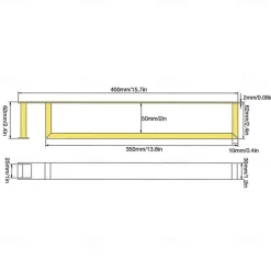 Towel Racks with Hook for Bathroom,Self-Adhesive Towel Bar Wall Mounted SUS304 Stainless Steel No Drill Towel Holders for Toilet Bathroom,Kitchen(Black/Chrome/Brushed Nickel)40cm