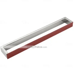 Towel Rail, Strong Self Adhesive Black Towel Holder Stainless Steel Wall Mounted