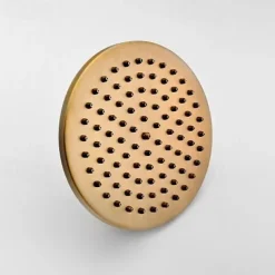 Traditional Shower Faucets Set, Wall Mount Antique Brass Tap with 8 Inch Round Rainfall Shower Head Wide Spout Brass Handheld Sprayer, Bathroom Shower System Vintage Brushed Rainfall Shower Suit