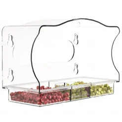 Transparent Acrylic Bird Feeder - Wall-Mounted, Suction Cup Design (Clear) - Easy to Clean & Weatherproof - Ideal for Elderly & Kids