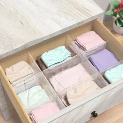 Transparent household drawer divider underwear socks retractable divider multi-functional storage and finishing divider