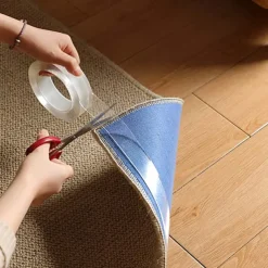 Transparent Magic Nano Tape Double Sided Grip Reusable Home Tape Traceless Glue, Waterproof Heat Resistant Wall Adhesive, Poster Carpet Fixing Tape for Bathroom Kitchen Decoration, 3x200cm (1x79in)