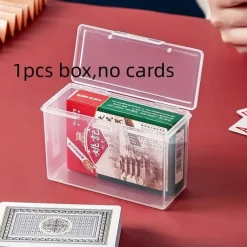 Transparent Plastic Card Storage Box: Ideal Organizer for Game Cards, ID Cards, Playing Cards, Business Cards, and More