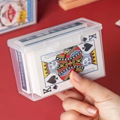 Transparent Plastic Card Storage Box: Ideal Organizer for Game Cards, ID Cards, Playing Cards, Business Cards, and More