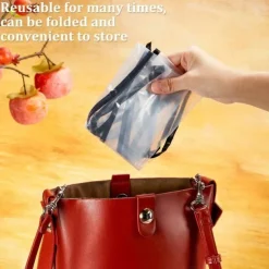 Transparent PVC Rain Bonnet Turban Hats, Non-Textile, Inelastic, Water-Resistant, Minimalist Design, Hand Washable, with Operation Instruction, for Women, Rainy Days and Outdoor Activities