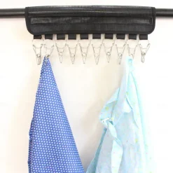 Travel Clothes Drying Rack, Foldable Clothes Drying Rack Stainless Steel Hooks Portable Clothes Drying Rack, Travel Bathroom Rack Hooks