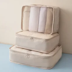 Travel Compression Packing Cubes Set - 3-Piece Lightweight, Space-Saving Organizer for Clothes, Luggage, and Travel Essentials - Durable, Waterproof Travel Storage Bags for Packing, Camping & Vacation