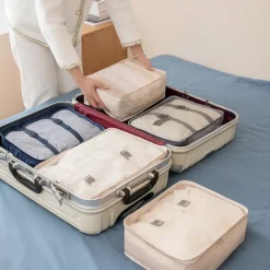 Travel Compression Packing Cubes Set - 3-Piece Lightweight, Space-Saving Organizer for Clothes, Luggage, and Travel Essentials - Durable, Waterproof Travel Storage Bags for Packing, Camping & Vacation