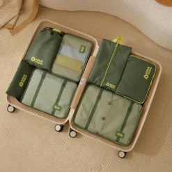 Travel Compression Packing Cubes Set, 7-Piece Luggage Organizer Bags for Suitcase, Thick Twill Waterproof Storage Bags for Travel, Portable & Versatile