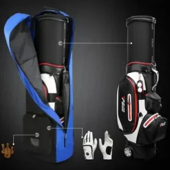 Travel Golf Bags With Wheels For Airlines Foldable Nylon Aviation Bag Durable Golf Club Bags Golf Accessories Storage Pouch