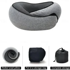 Travel Neck Pillow Memory Foam Pillow Airplane Pillow Neck Cushion U Shaped Travel Healthcare Memory Foam For Family And Travel