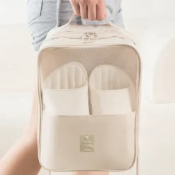 Travel Shoe Storage Bag, 3-Layer Thickened Dustproof Portable Shoe Organizer, Convenient Travel Carrying Case