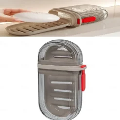 Travel Soap Case, Soap Container for Traveling Leak Proof, Clear Travel Soap Box- Portable Travel Soap Case, Shampoo Conditioner Bar Soap Travel Holder