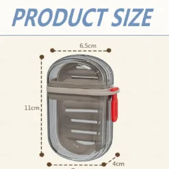 Travel Soap Case, Soap Container for Traveling Leak Proof, Clear Travel Soap Box- Portable Travel Soap Case, Shampoo Conditioner Bar Soap Travel Holder