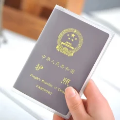 Travel Waterproof Dirt Passport Holder Cover Wallet Transparent PVC ID Card Holders Business Credit Card Holder Case Pouch