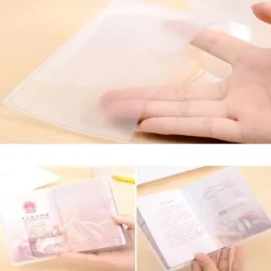 Travel Waterproof Dirt Passport Holder Cover Wallet Transparent PVC ID Card Holders Business Credit Card Holder Case Pouch