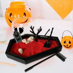 Tray Garden with Sand Spooky Goth Decor for Tables Desk Home Red Creepy Set Home Decor Other Home Decor