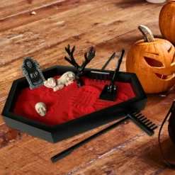 Tray Garden with Sand Spooky Goth Decor for Tables Desk Home Red Creepy Set Home Decor Other Home Decor