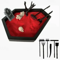 Tray Garden with Sand Spooky Goth Decor for Tables Desk Home Red Creepy Set Home Decor Other Home Decor