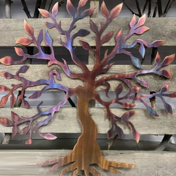 Tree Metal Wall Decor Tree of Life Metal Wall Art Bird Ornament Home Bedroom Living Room Window Decoration