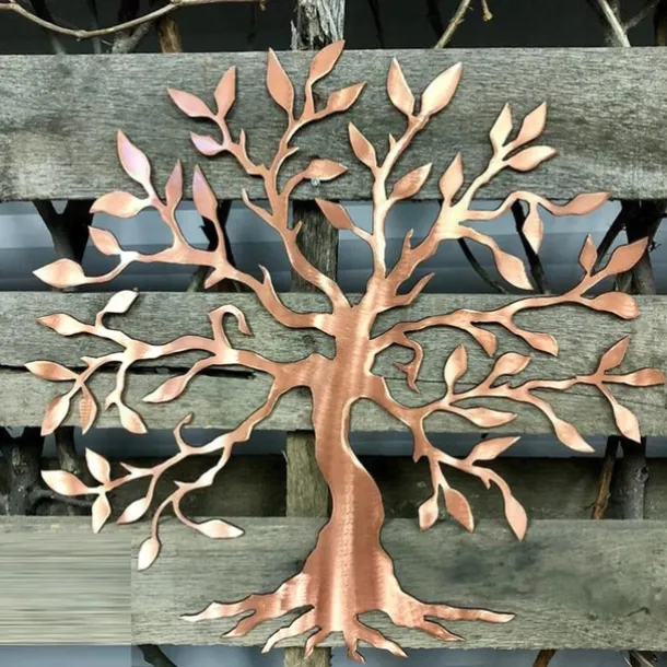 Tree Metal Wall Decor Tree of Life Metal Wall Art Bird Ornament Home Bedroom Living Room Window Decoration