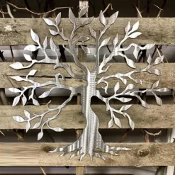 Tree Metal Wall Decor Tree of Life Metal Wall Art Bird Ornament Home Bedroom Living Room Window Decoration