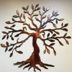 Tree Metal Wall Decor Tree of Life Metal Wall Art Bird Ornament Home Bedroom Living Room Window Decoration