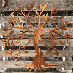 Tree Metal Wall Decor Tree of Life Metal Wall Art Bird Ornament Home Bedroom Living Room Window Decoration