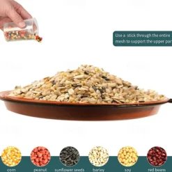 Tree Mounted Bird Feeder Bird Bath Installed on Wooden Fence Wall Tree Deck Stakes with Heavy Duty Iron Ring, Trees, Deck,Indoor and Outdoor Walls