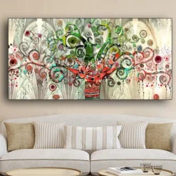 Tree of life by Gustav Klimt Reproductions Wall Art Picture Scandinavian Canvas Poster and Print Painting for Modern Living Room