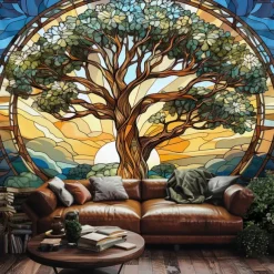 Tree of Life Hanging Tapestry Wall Art Large Tapestry Mural Decor Photograph Backdrop Blanket Curtain Home Bedroom Living Room Decoration