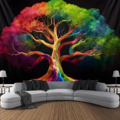 Tree of Life Hanging Tapestry Wall Art Large Tapestry Mural Decor Photograph Backdrop Blanket Curtain Home Bedroom Living Room Decoration